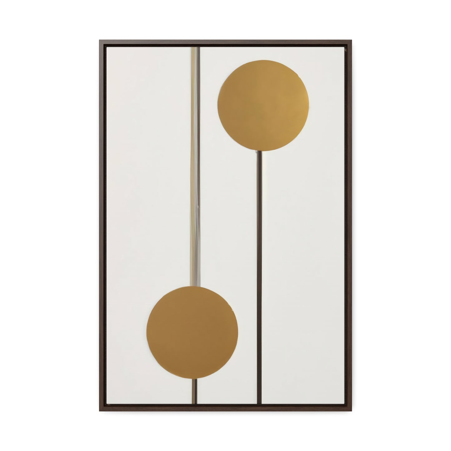 Midcentury Goldenrod Abstract Framed Canvas