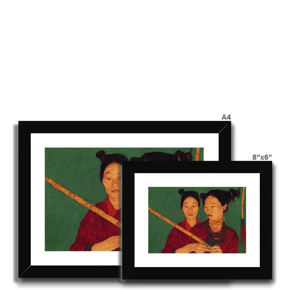 Two Women, Two Hands Framed & Mounted Print