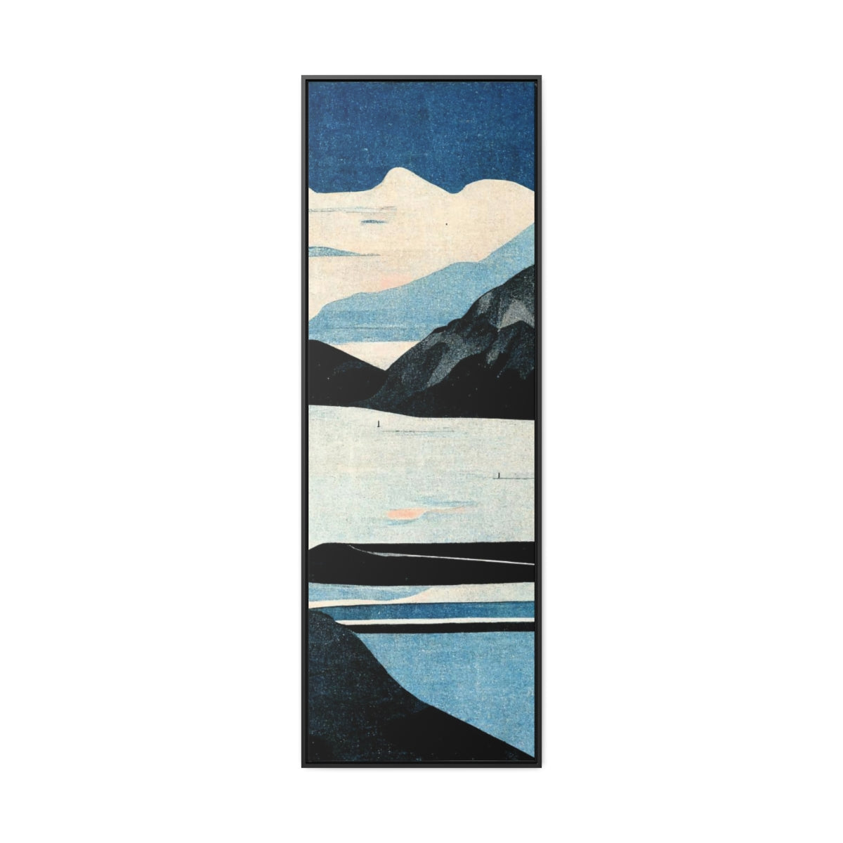 Mountains, Sky, and Sea Framed Canvas
