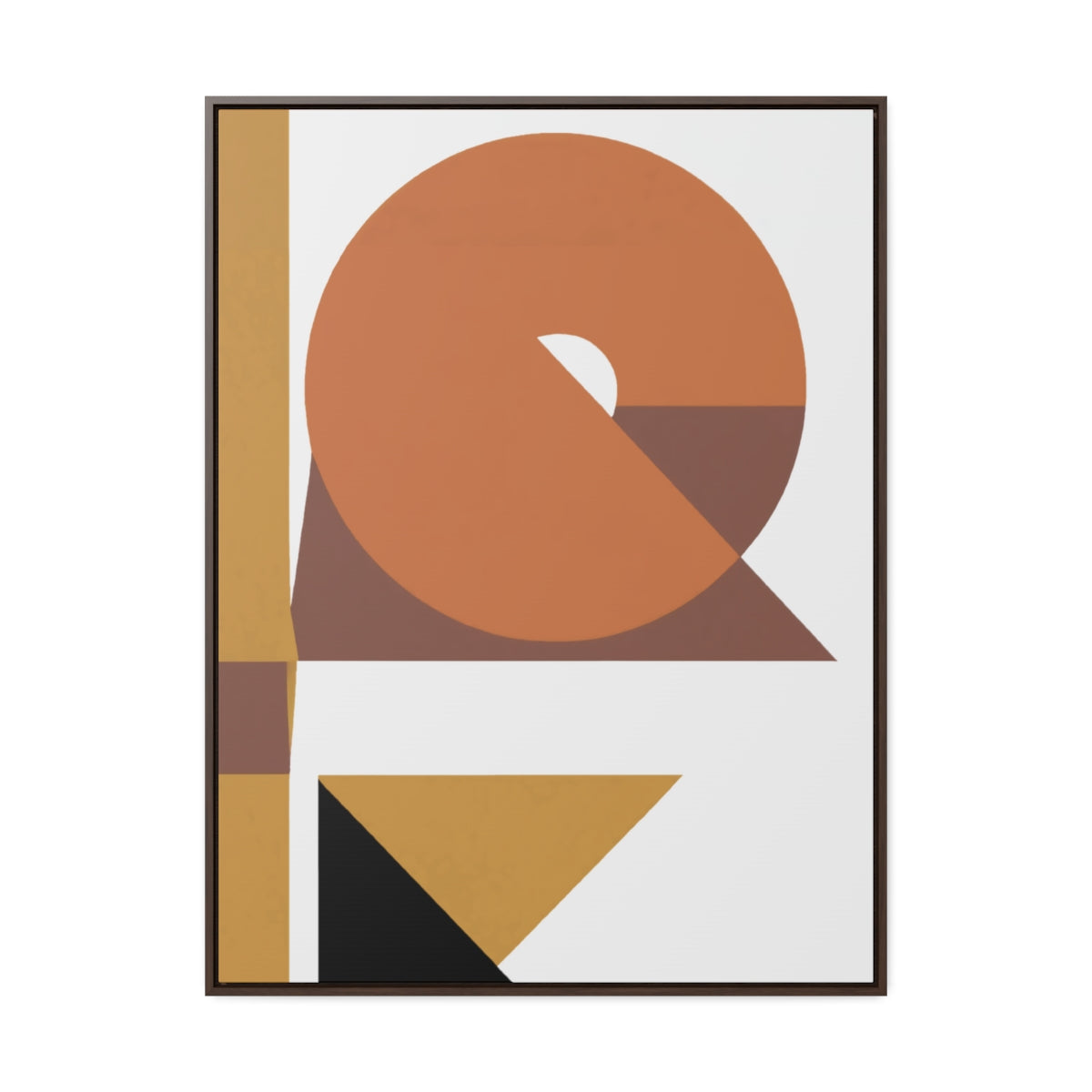 Midcentury Burnt Orange Framed Canvas