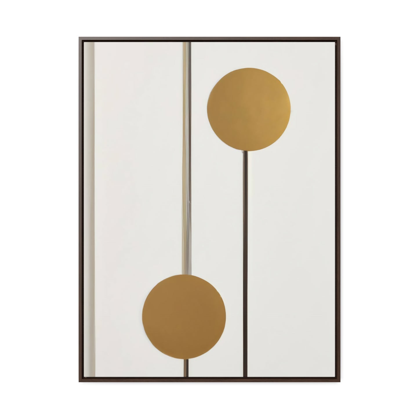 Midcentury Goldenrod Abstract Framed Canvas