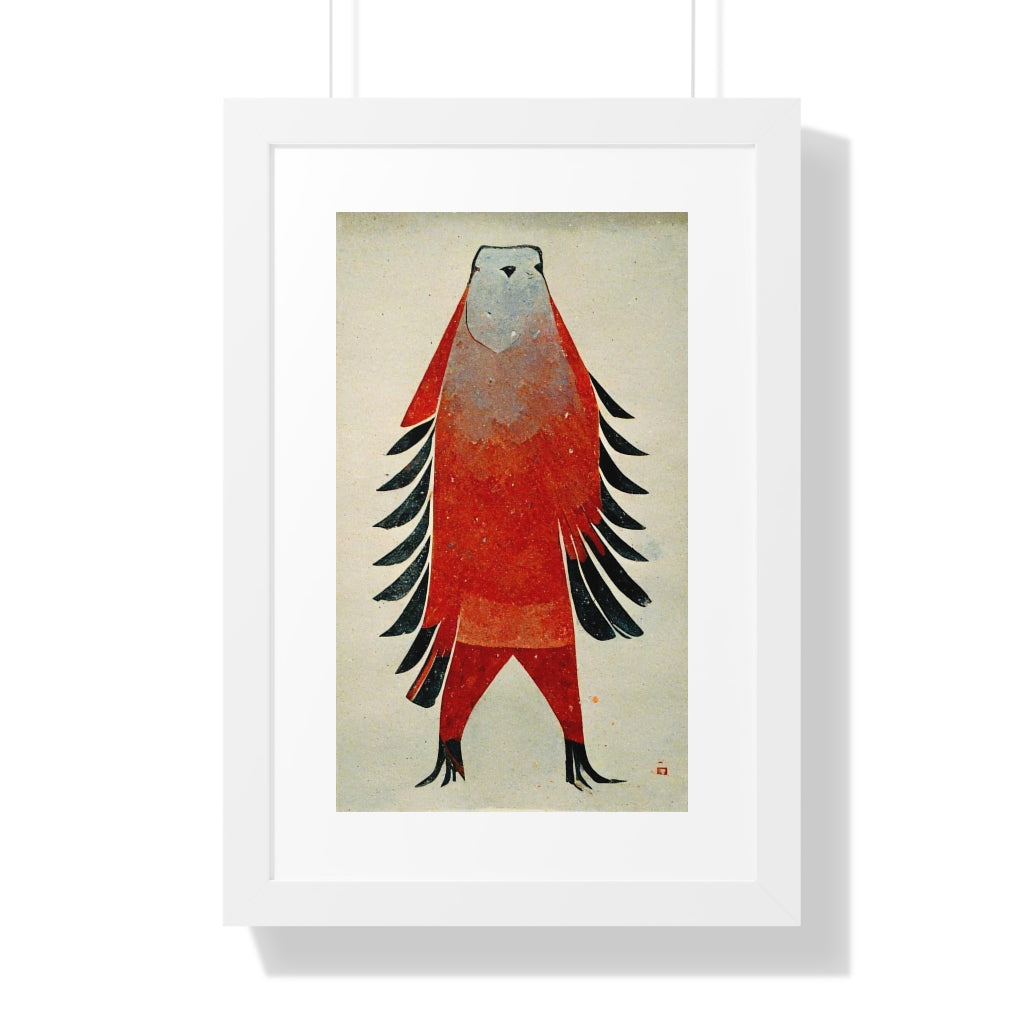Red Eagle Figure - Framed Fine Art Print