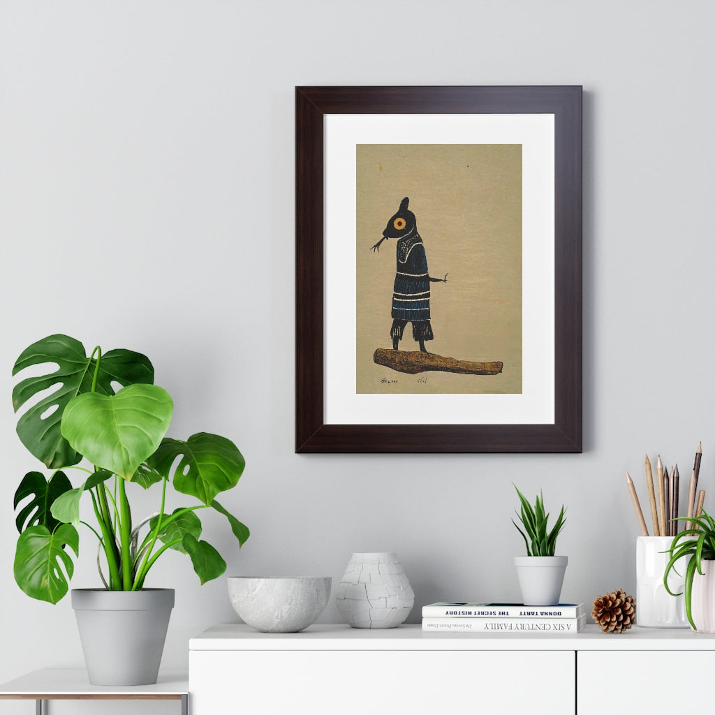 Strange Figure and Log - Framed Art Print