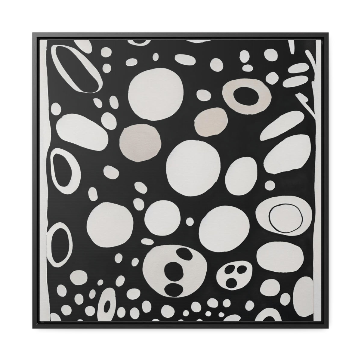 Retro Noir Petri Dish Framed Canvas