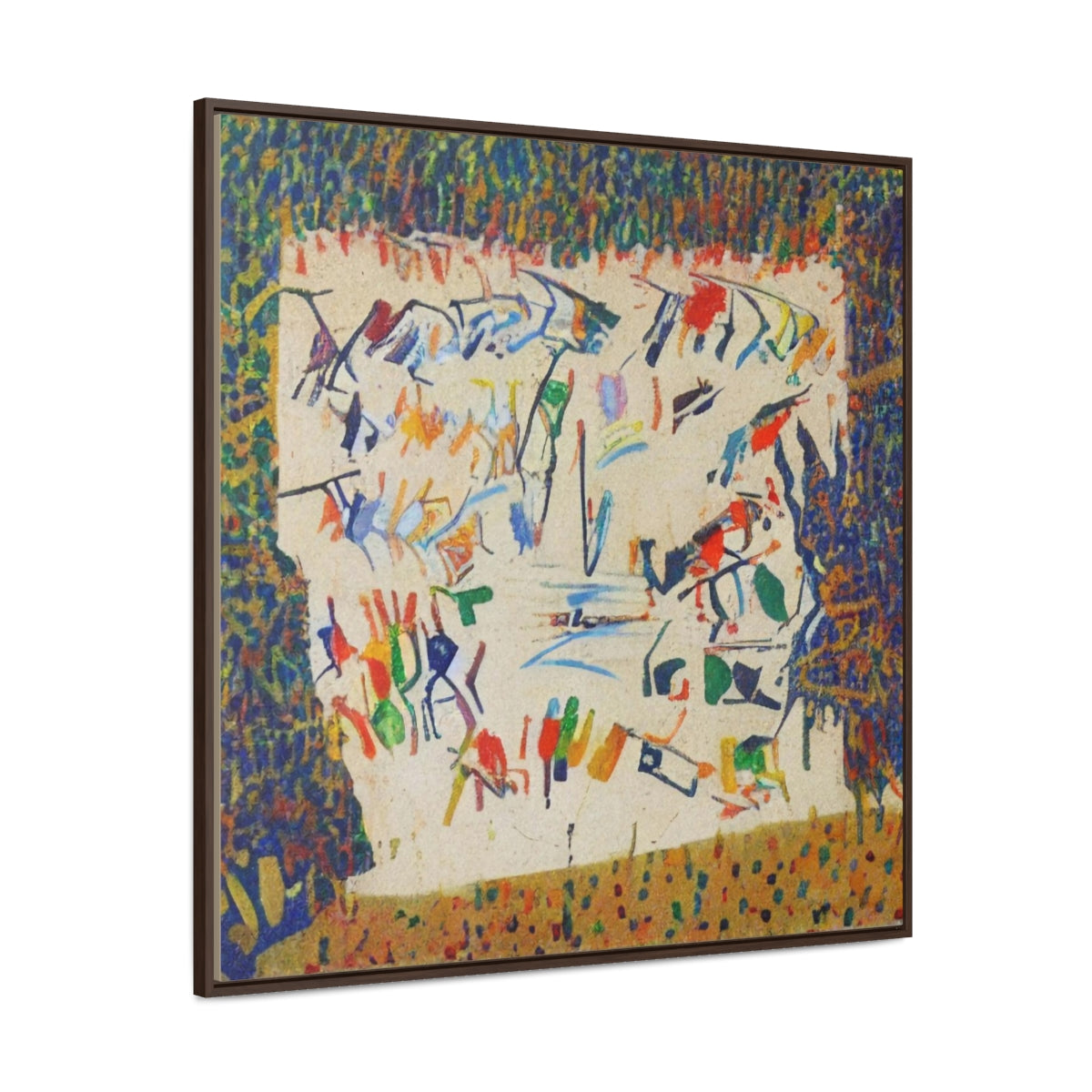 Modern Crayon on Canvas Style Framed Gallery Wrap