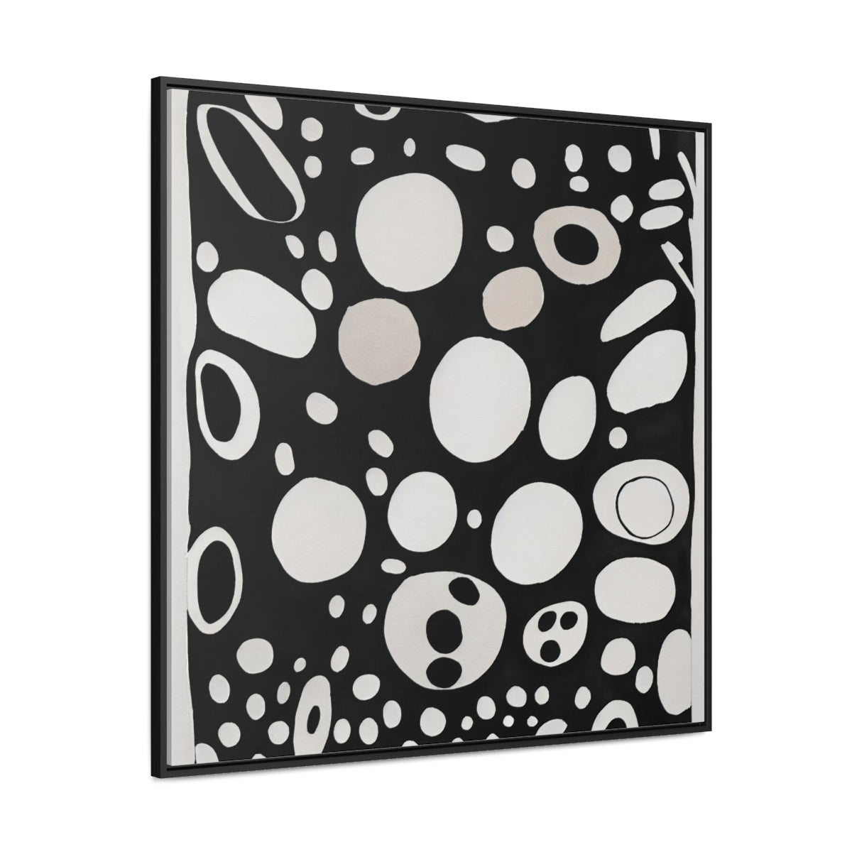 Retro Noir Petri Dish Framed Canvas