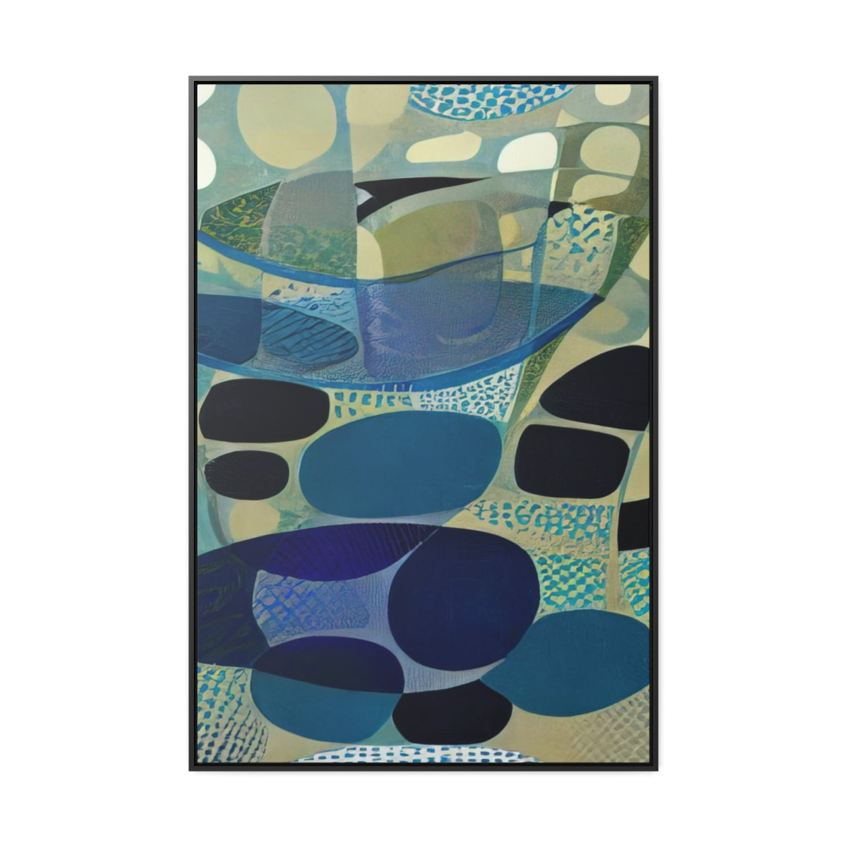 Pond in a Dream Abstract Framed Canvas
