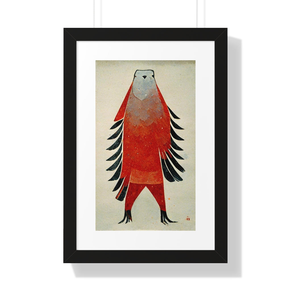 Red Eagle Figure - Framed Fine Art Print