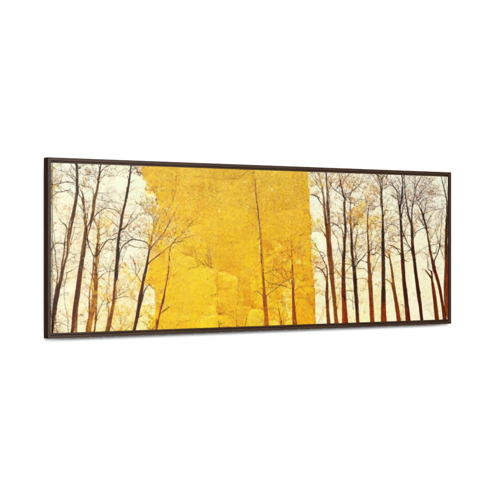 Late Autumn Trees Panoramic Framed Canvas
