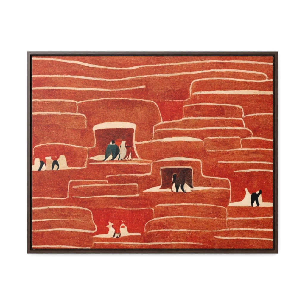 All Red Cliff Dwellings Framed Canvas