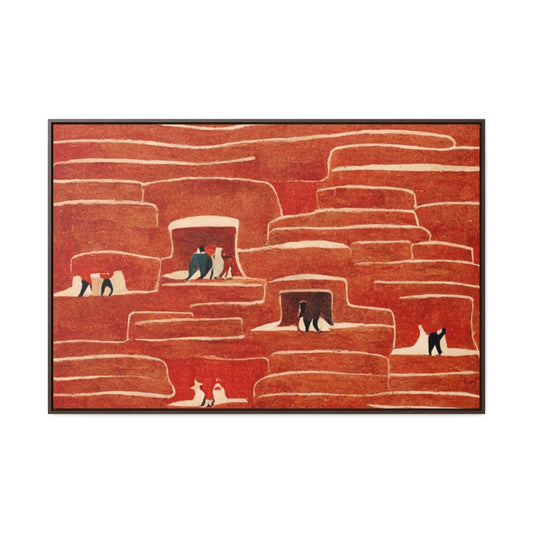 All Red Cliff Dwellings Framed Canvas