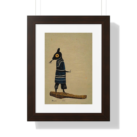 Strange Figure and Log - Framed Art Print