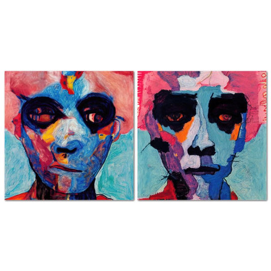 Cotton Candy Diptych Canvas Set