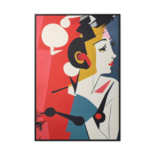 Nothing to Say Retro Framed Canvas