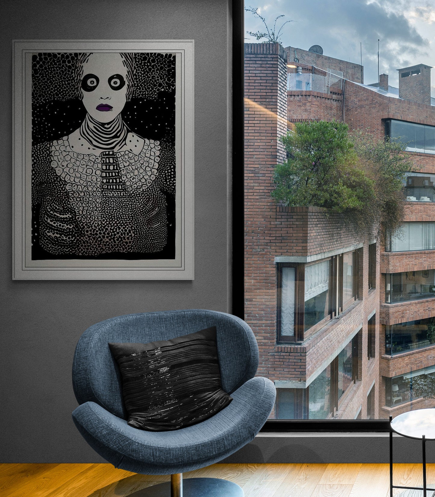Wired Harlequin Framed and Mounted Print