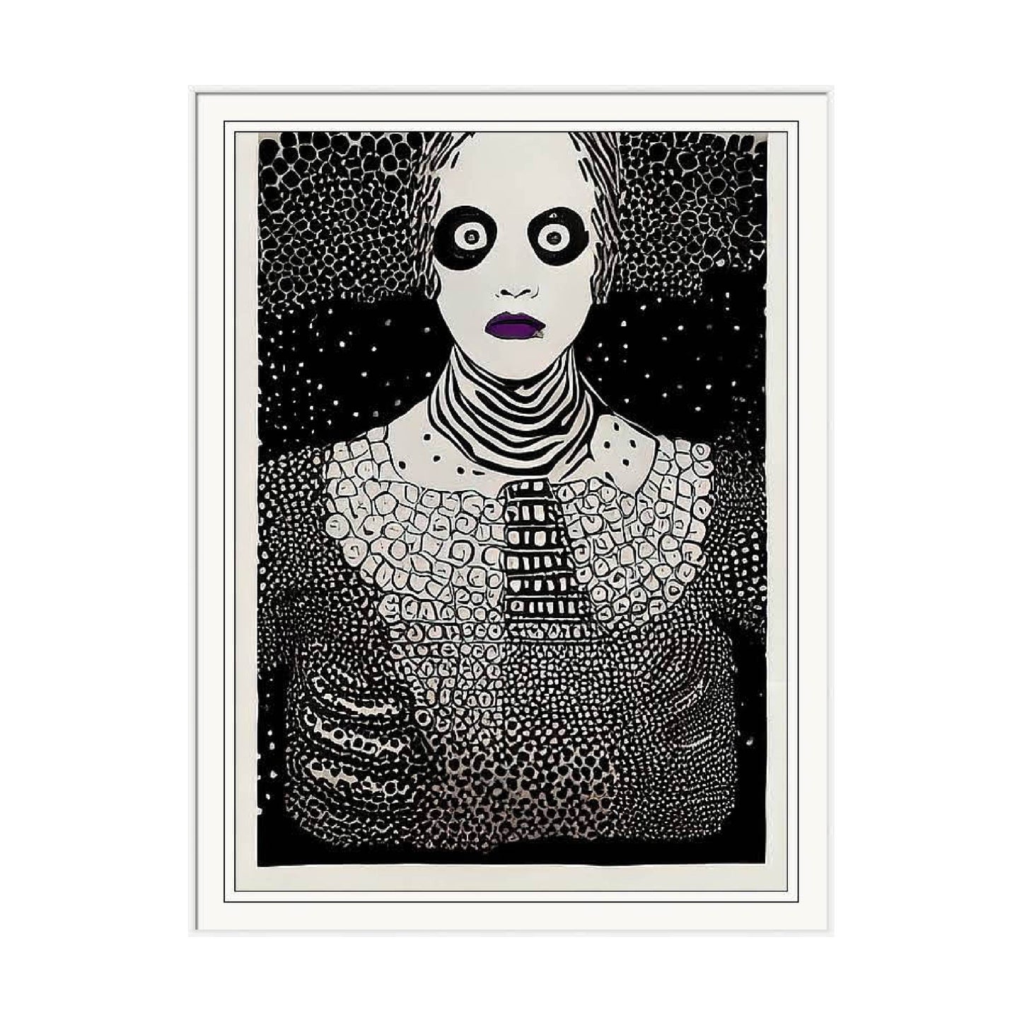 Wired Harlequin Framed and Mounted Print