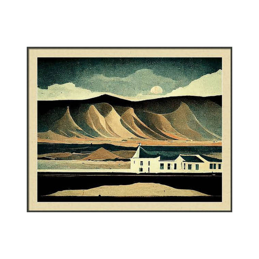 Old Mining Town Framed and Mounted Print