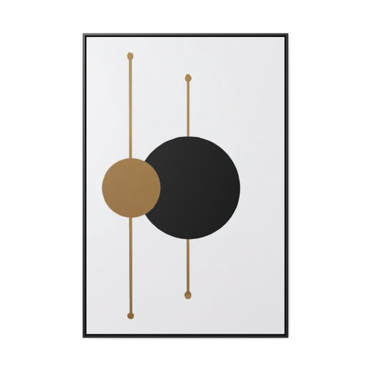 Retro Orbs Abstract Framed Canvas