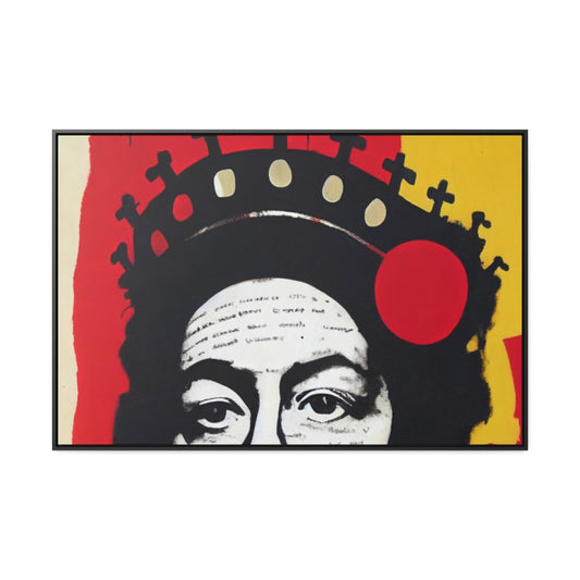 The Queen Peekin' Framed Canvas