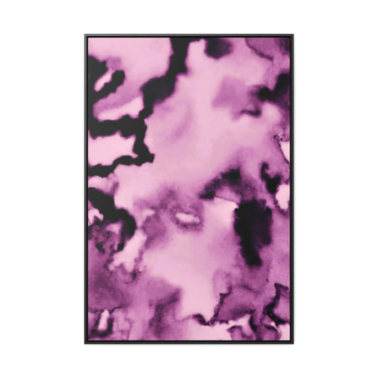 Purple Magic Window Abstract Framed Canvas