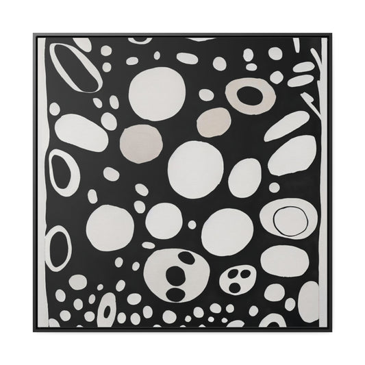 Retro Noir Petri Dish Framed Canvas