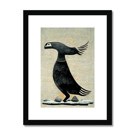 Double Raven Figure Framed & Mounted Print