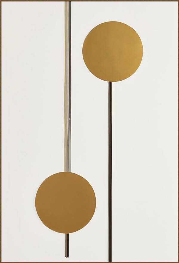 Huge 49.5" x 72.6" Midcentury Gold Framed Canvas